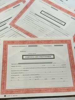 Certificado Provisorio - comprar online