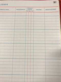 Libro Registro De Pasajeros 40 Páginas Flexible - tienda online