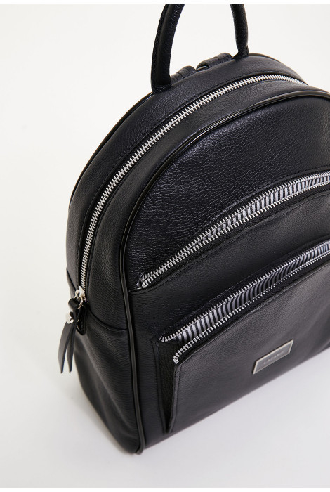MOCHILA alamo negra de cuero LAZARO - Las Weimann