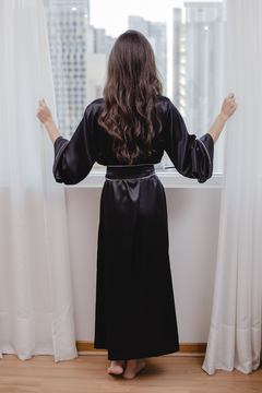 Robe feminino cetim longo - Le Charm - Pijamas e Robes em Cetim Toque de Seda - Loja Oficial