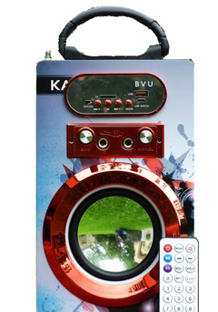 Parlante Portatil Bluetooth Fm Luz led Karaoke 2 Entradas Microfono