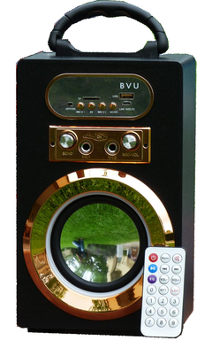 Parlante Portatil Bluetooth Fm Luz led Karaoke 2 Entradas Microfono - comprar online
