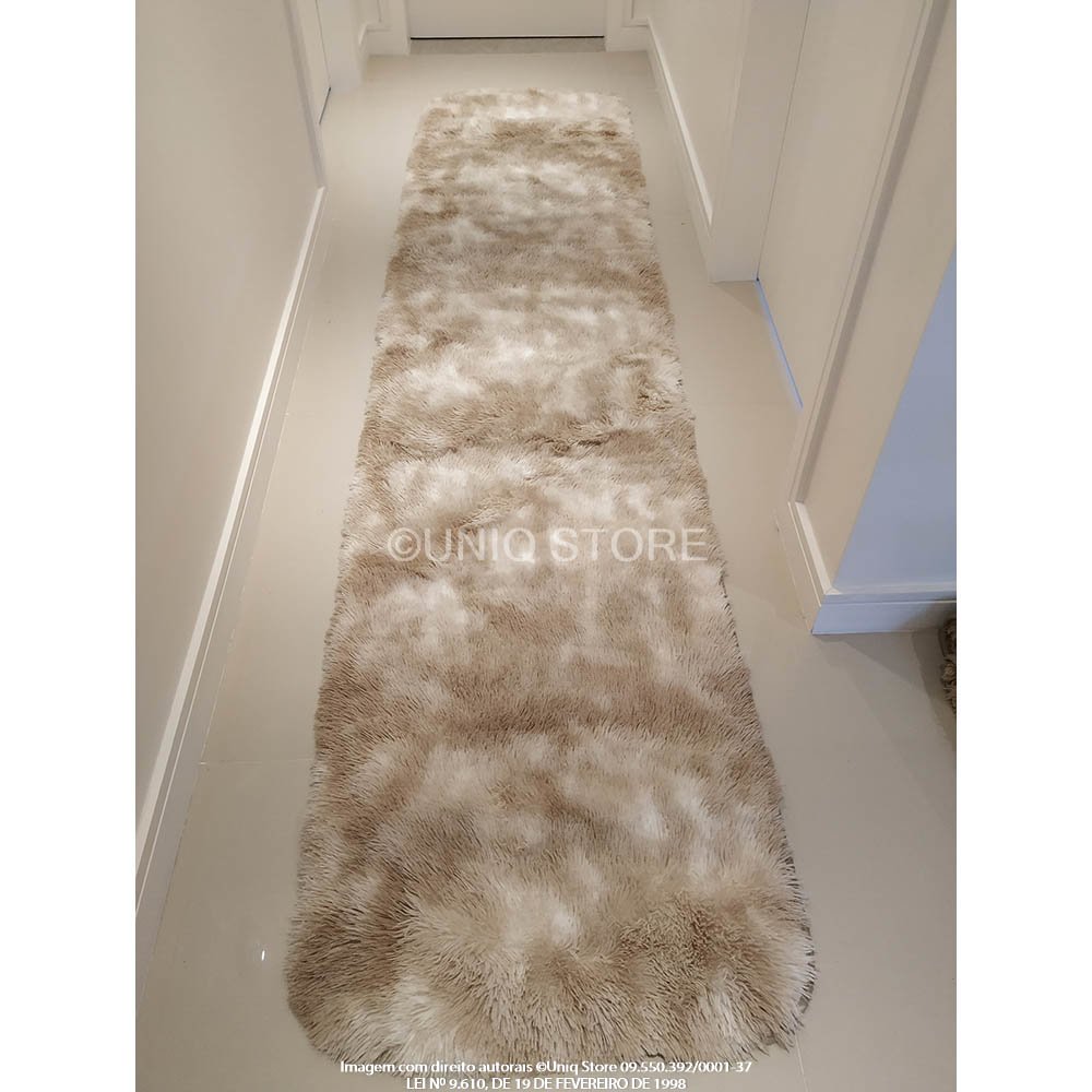 Tapete shaggy bege mesclado Clearance