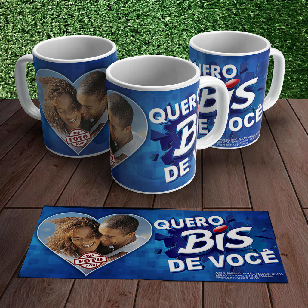 Caneca Personalizada Dia dos Namorados Páscoa Chocolate Quero Bis de Você