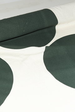 CIRCULOS Ø45 VERDE / TUSOR CRUDO