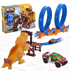 Pista de Autos Metal Machines T-Rex Attack