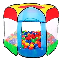Pelotero hexagonal con 75 pelotas