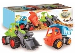 Set excavadora y camión volcador