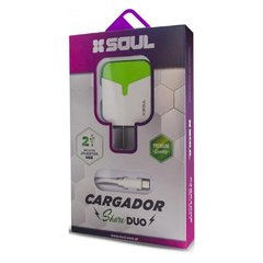 Cargador Rápido Soul Share Duo 2.4A Tipo C