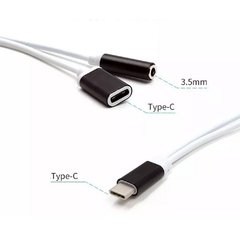 Cable Adaptador Tipo C ( Carga + Audio ) - Arte Digital