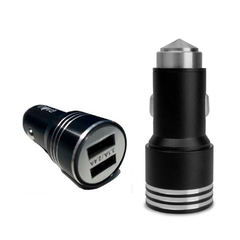 Cargador Auto 2 USB 2.4 Aluminio con Cable V8 en internet