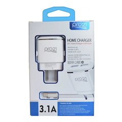 Cargador Celular 2 USB + Cable Micro Pro21 3.1A