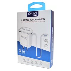 Cargador Celular 2 USB + Cable Micro Pro21 3.1A - comprar online