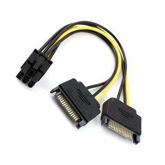 Adaptador Fuente 2 Sata a Conector 6 Pines