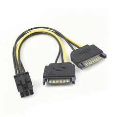 Adaptador Fuente 2 Sata a Conector 6 Pines en internet