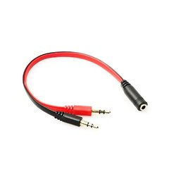 Cable Adaptador 2 Plug 3.5 St a 1 Jack 3.5 St PC