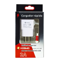 Cargador Celular + USB Kosmo 2A Micro USB