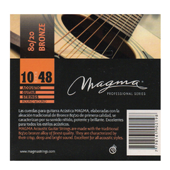 Encordado Guitarra Acústica Magma GA 120 B80 - comprar online
