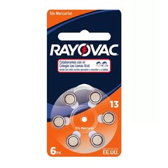 Pila Botón Audiología Rayovac L13 PR48