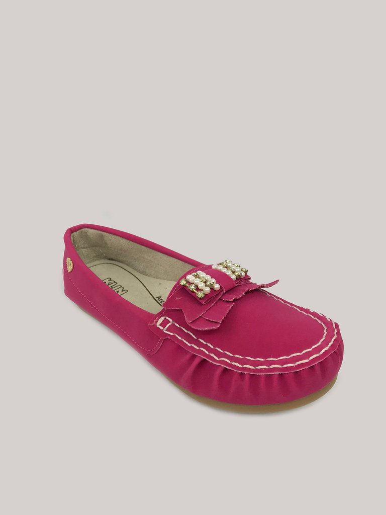 15409 MOCASSIM MENINA COM LAÇO PINK KLIN 197019
