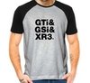 Camiseta Raglan Carros Clássicos Gti Gsi Xr3 (Tamanho M)