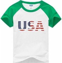 Camiseta Raglan Infantil Bandeira Estados Unidos Eua - loja online