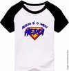 Camiseta Raglan Infantil Jesus É O Meu Super Herói