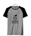 Camiseta Raglan Keep Calm And Hakuna Matata - comprar online