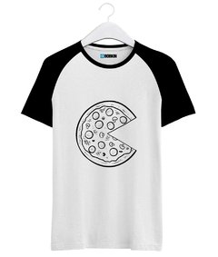 Camiseta Raglan Pizza Faltando um Pedaço