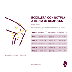 Rodillera de Neoprene con refuerzo rotuliano - comprar online
