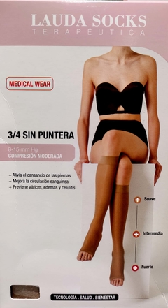 Medias Lauda Socks (corta) 8 - 15 mm Hg sin puntera