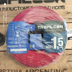 Cable Unipolar Rojo 1.5mm2 - TREFILCOM NORMA IRAM 247-3 BUREAU VERITAS