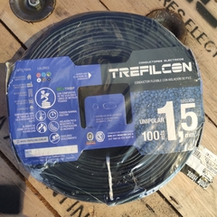 Cable Unipolar Negro 1.5mm2 - TREFILCOM NORMA IRAM 247-3 BUREAU VERITAS