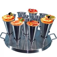 Forma para pizza cone com 12 cones kit completo - comprar online
