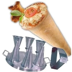 Forma para pizza cone kit completo 6 cones - comprar online