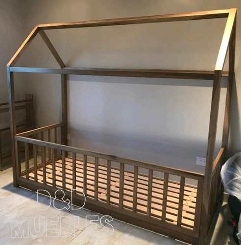 Cama Casita Infantil De Periribi Macizo 1,90 X 0,80