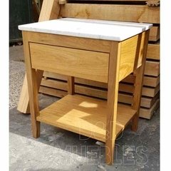 Mesa De Luz De Petiribi Con Marmol De Carrara