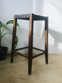 Banqueta De Paraiso Con tinte Trenzado en Cuero - comprar online