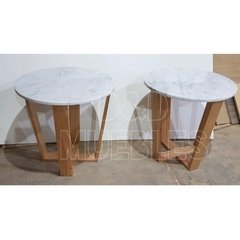 Mesa Ratona De Paraiso Redonda Con Tapa De Marmol Carrara en internet