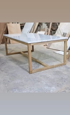 Mesa Ratona De Petiribi Con Tapa De Mármol Carrara en internet