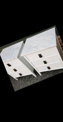 Mesa de luz con tapa de marmol - comprar online