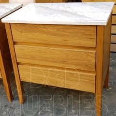 Mesa de luz de petiribi con tapa de marmol de carrara. - comprar online