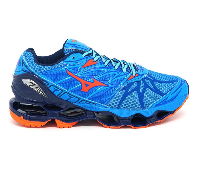 Mizuno prophecy 7 azul e sale laranja