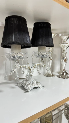 Velador Antiguo Dos Luces con Caireles - tienda online