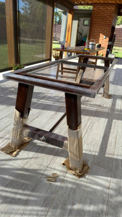 Imagen de Mesa Comedor Base Industrial