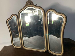 Espejo Francés Antiguo Con Alas Dorado - comprar online