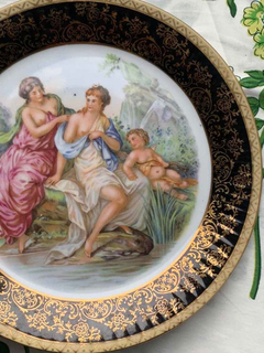 Plato Antiguo Renacentista Dorado Escena Galante en internet