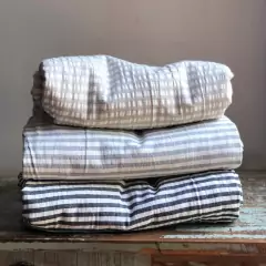 Mantel Rayado Gris Tusor