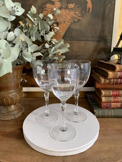 Copas de agua cristal Labrado