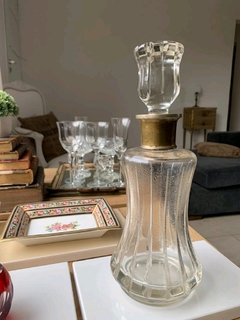 Botella de Cristal y Plata 